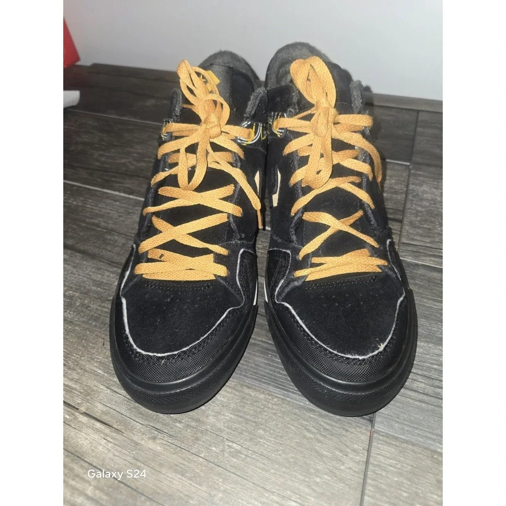 Converse Coolidge Mid Black And Gold Men's Size 11 Suede Sneakers - Picture 2 of 8